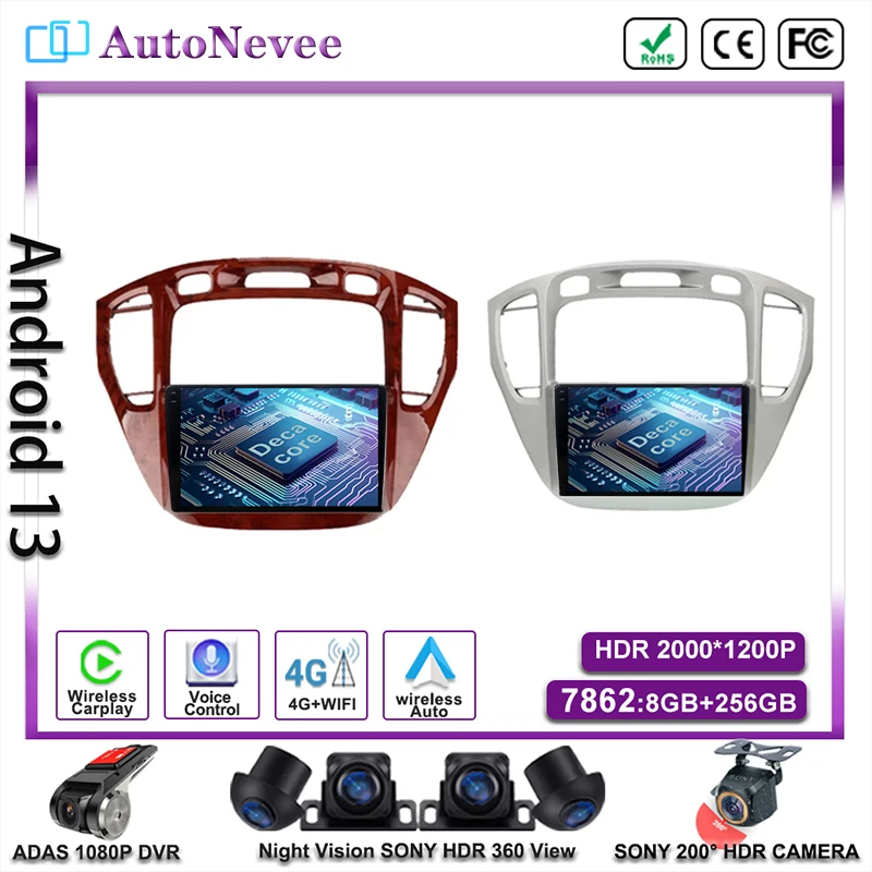 Автомагнитола на Android 12 для Toyota Highlander 1 XU20 2001-2007, мультимедийный видеоплеер с навигацией, стерео 2 Din, головное устройство с DVD-экраном
Автомагнитола на Android 12 для Toyota Highlander 1 XU20 2001-2007, мультимедийный видеоплеер с навигацией, стерео 2 Din, головное устройство с DVD-экраном