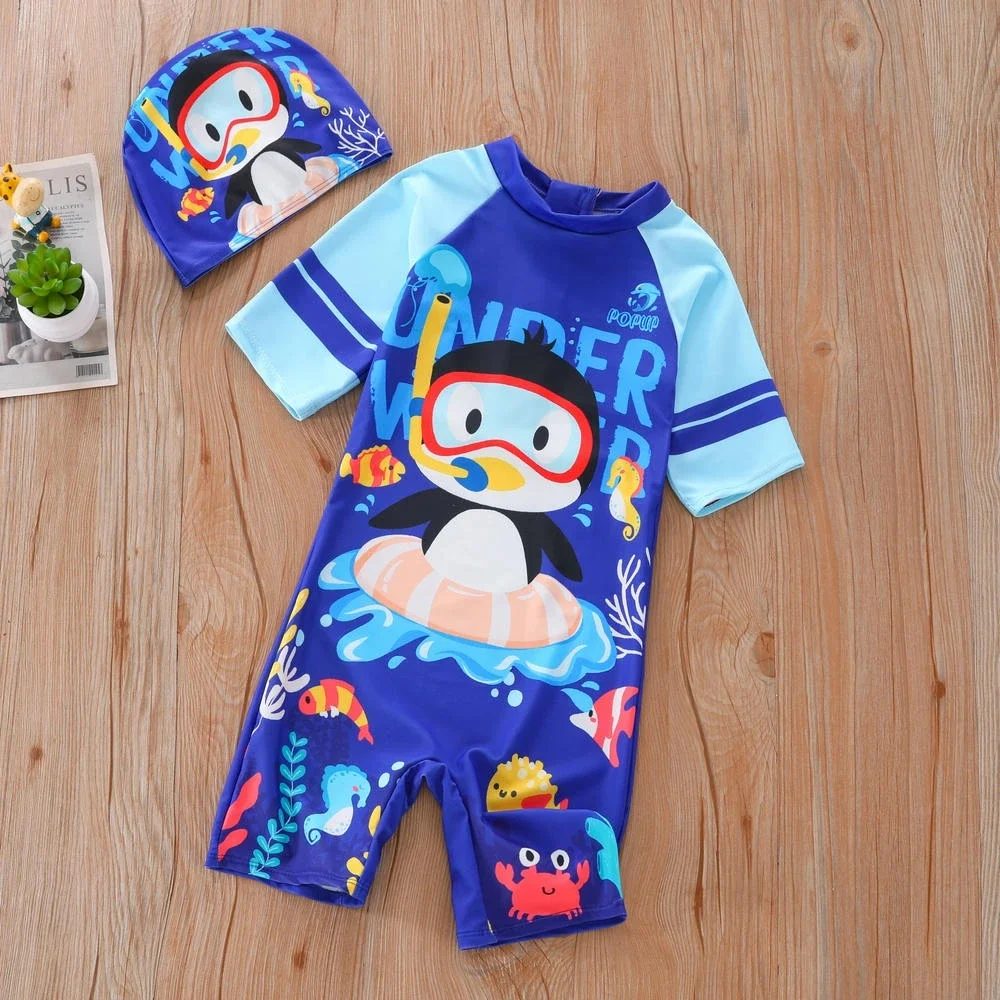 Boys 2-Piece Swim Set Penguin Print UPF 50+ Rash Guard Bright Color UV Protection Quick-Dry Kids Swimwear for Summer Pool Beach
Boys 2-Piece Swim Set Penguin Print UPF 50+ Rash Guard Bright Color UV Protection Quick-Dry Kids Swimwear for Summer Pool Beach