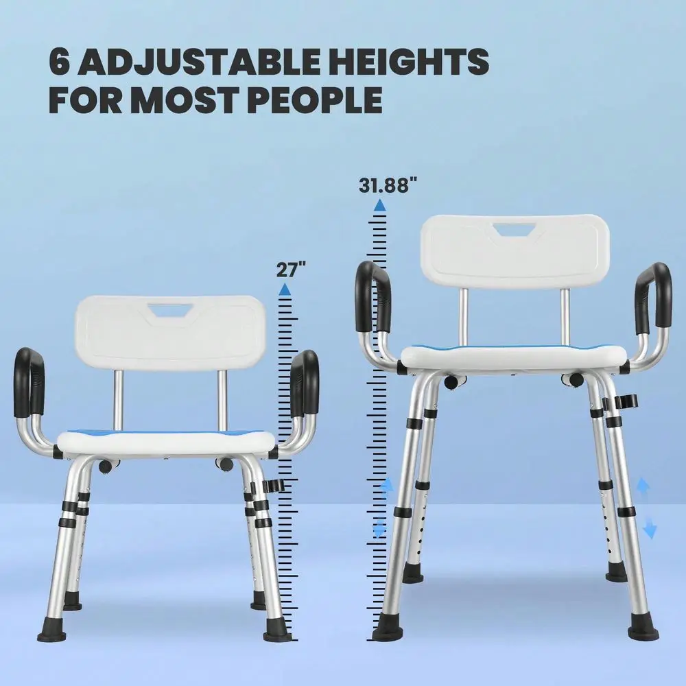 Chair With Arms, Medical Shower Seat, Bariatric Bath Stool Safety Shower Bench With Reinforced Crossing Bar For Elderly, Adults
Chair With Arms, Medical Shower Seat, Bariatric Bath Stool Safety Shower Bench With Reinforced Crossing Bar For Elderly, Adults