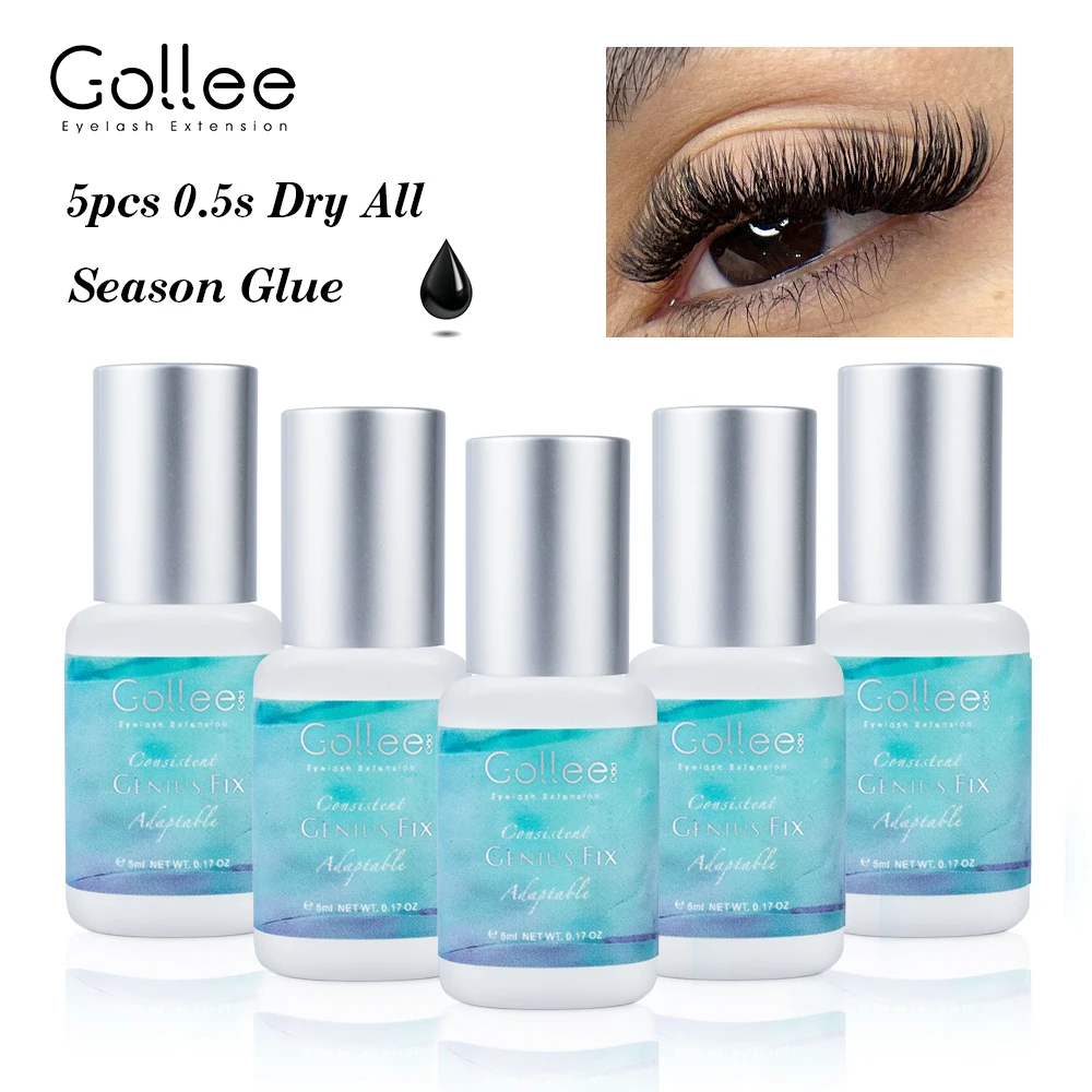 Gollee 0.5-1s Drying Adhesives for Eyelash Extensions 5ml Lashes Glue Lasting 6-8 Weeks Waterproof Professional Eyelashes Makeup
Gollee 0.5-1s Drying Adhesives for Eyelash Extensions 5ml Lashes Glue Lasting 6-8 Weeks Waterproof Professional Eyelashes Makeup