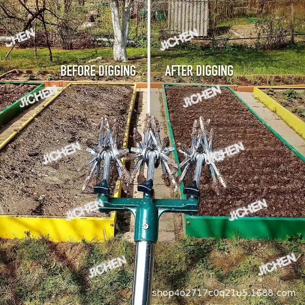 JCTGarden Manual Rotary Cultivator Stainless Steel Rod Turning Soil Loosening Artifact
JCTGarden Manual Rotary Cultivator Stainless Steel Rod Turning Soil Loosening Artifact
