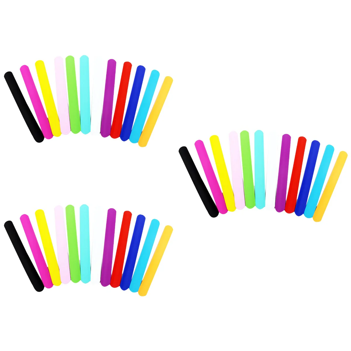 60 pcs Snap Bracelets Solid Color Wristbands Patting Colorful Slap Bracelets Party Favor Kids Gifts Silicone One Size
60 pcs Snap Bracelets Solid Color Wristbands Patting Colorful Slap Bracelets Party Favor Kids Gifts Silicone One Size