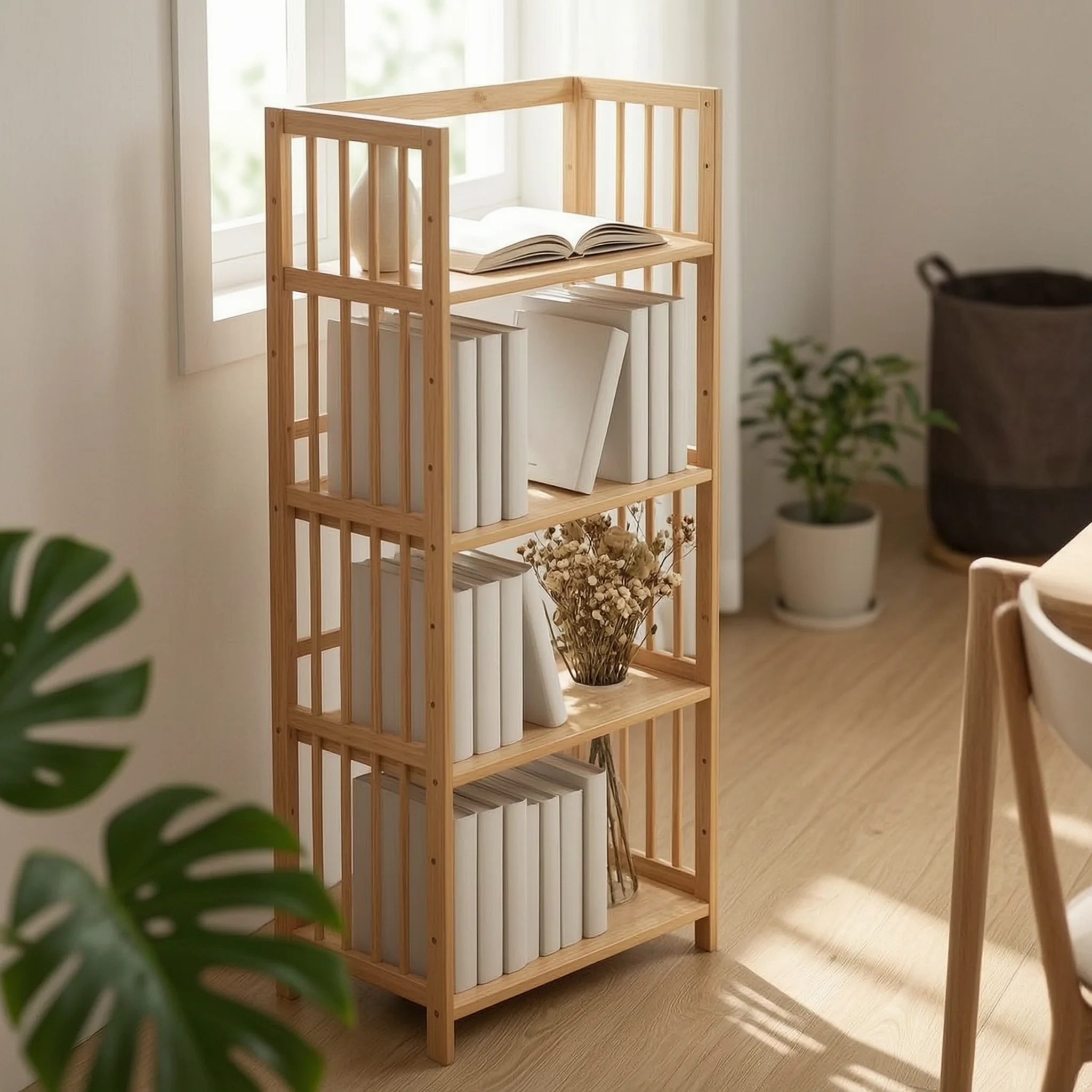 Bamboo Bookshelf Adjustable Slatted Bamboo Shelf Open Display Shelf Assembled Display Storage Rack Multifunctional
Bamboo Bookshelf Adjustable Slatted Bamboo Shelf Open Display Shelf Assembled Display Storage Rack Multifunctional