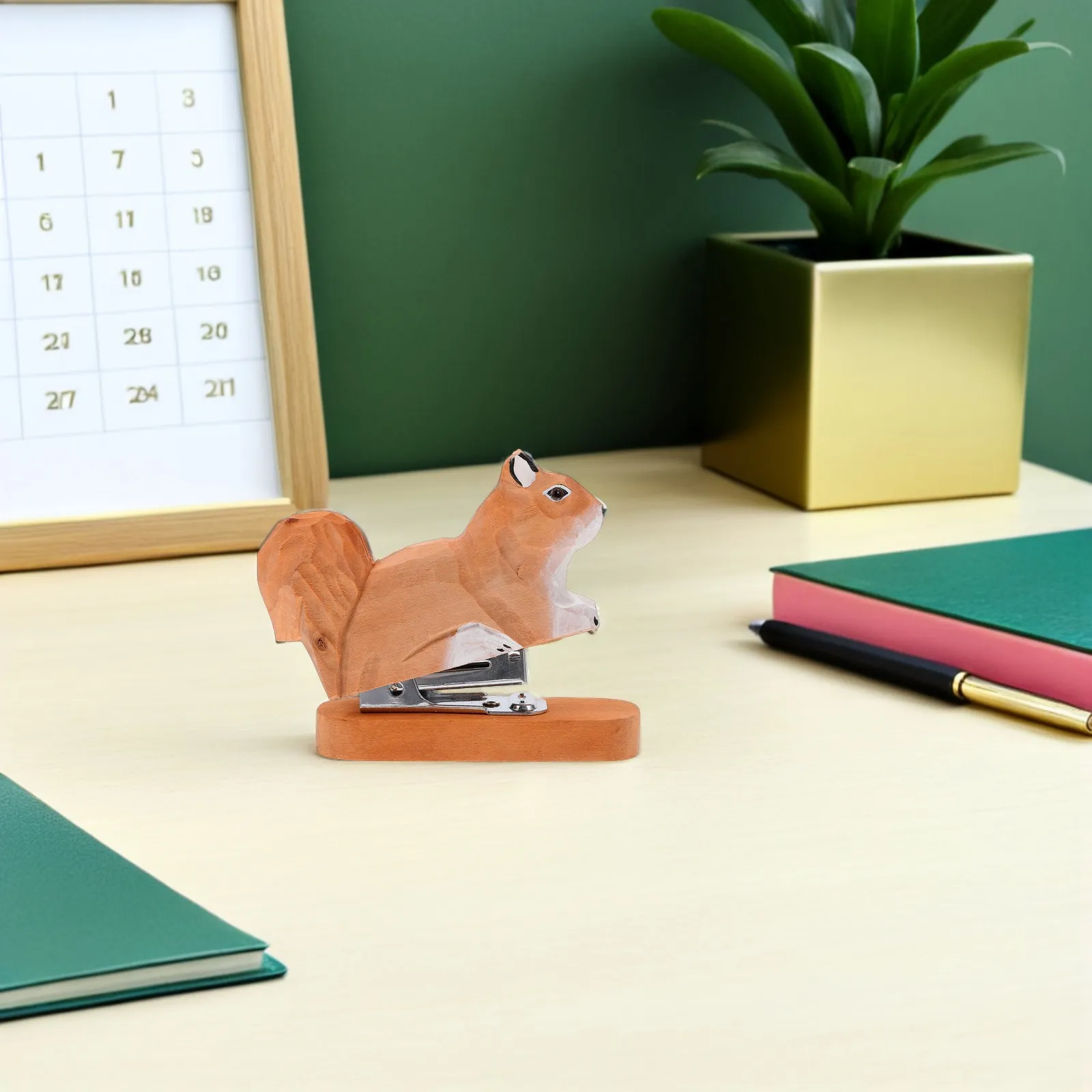Wood Animal Stapler Squirrel Design Mini Desktop Stapler Efficient Manual Stapling Tool for Home Office School Creative Cute
Wood Animal Stapler Squirrel Design Mini Desktop Stapler Efficient Manual Stapling Tool for Home Office School Creative Cute