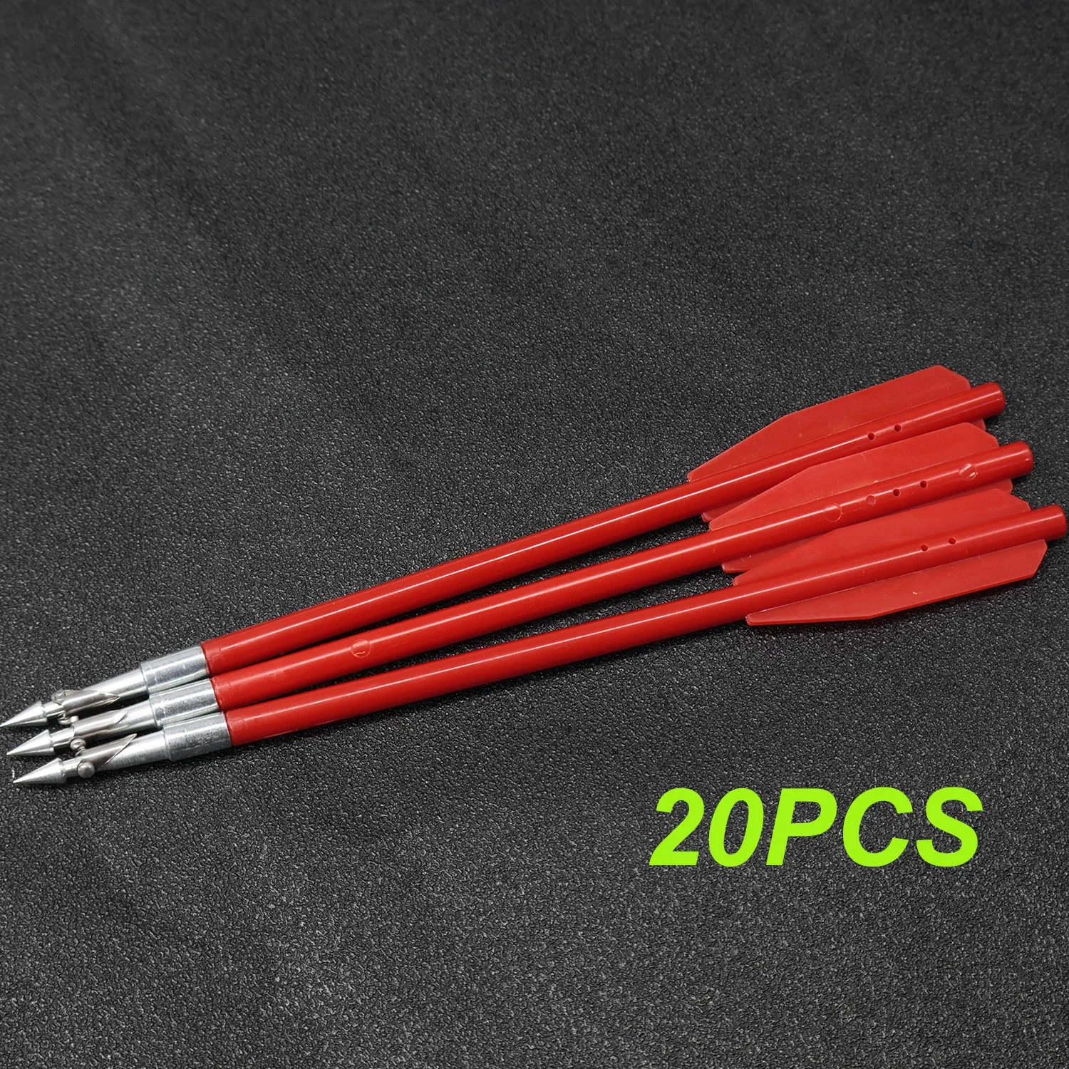 20PCS Red Double Tail 17cm Plastic Short Arrow Fish Shooting Dart Slingshot Fishing Accessories Metal Arrow With Barb
20PCS Red Double Tail 17cm Plastic Short Arrow Fish Shooting Dart Slingshot Fishing Accessories Metal Arrow With Barb