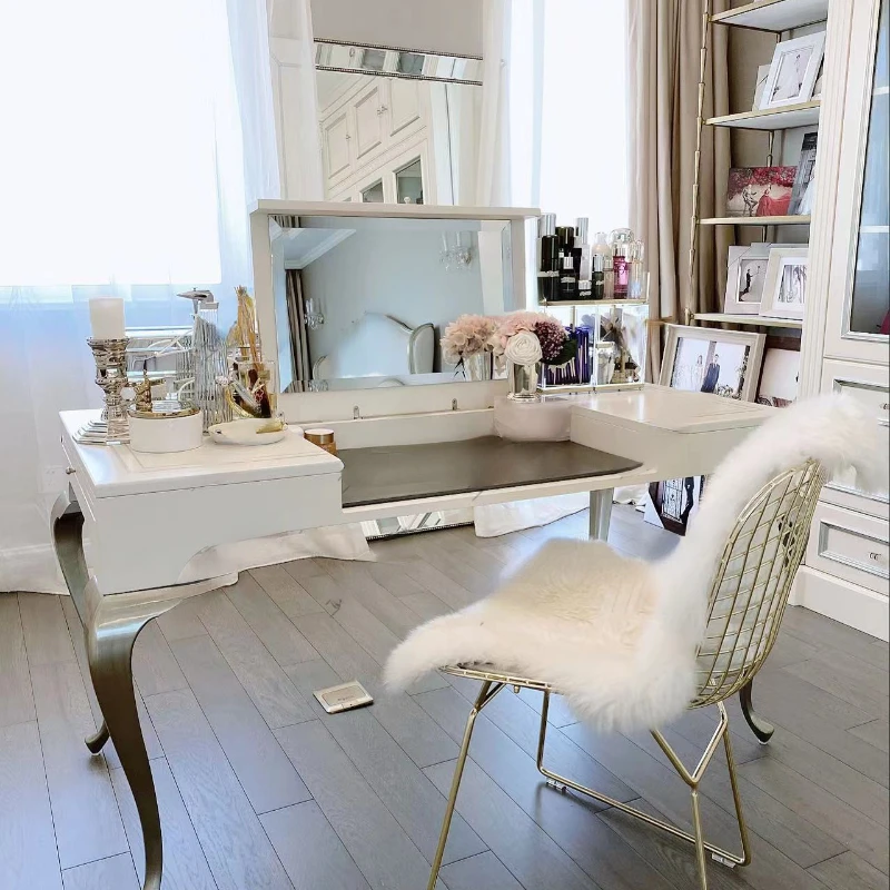 Modern Minimalist Bedroom Dressing Table Light Luxury Solid Wood Dressing Table Princess Dressing Table
Modern Minimalist Bedroom Dressing Table Light Luxury Solid Wood Dressing Table Princess Dressing Table
