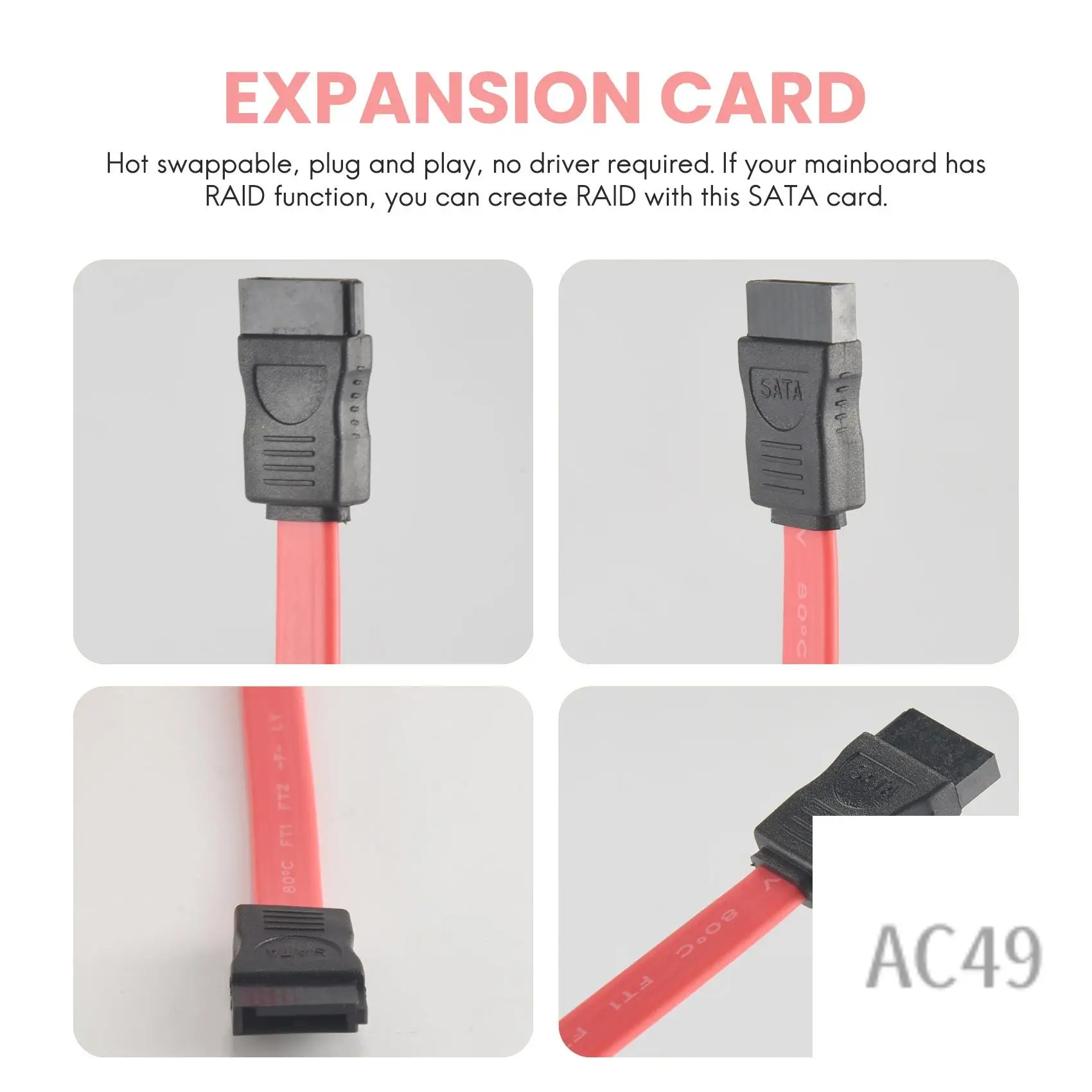 C9-PCIE к 5-портовому SATA III, 6 Гбит/с, плата расширения контроллера SATA, плата адаптера корпуса компьютера JMB585 с 5 кабелями
C9-PCIE к 5-портовому SATA III, 6 Гбит/с, плата расширения контроллера SATA, плата адаптера корпуса компьютера JMB585 с 5 кабелями