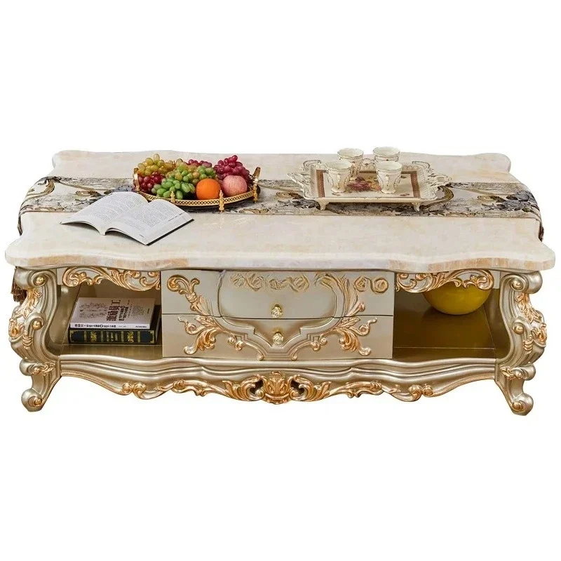 European marble coffee table, American luxury antique solid wood furniture
European marble coffee table, American luxury antique solid wood furniture