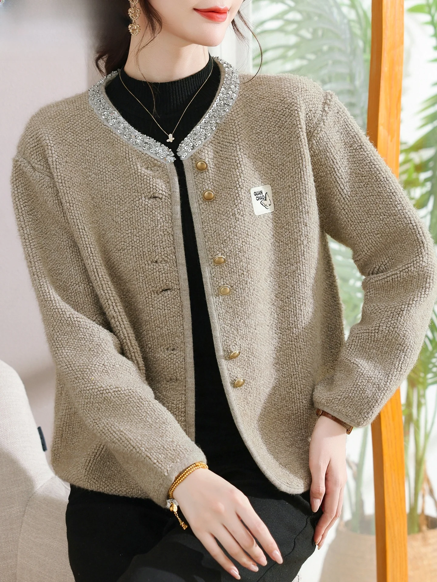 Ele Knitted Cardigan Autumn Wear for Middle-Aged And ly Women Small Fraance Sle Brand Women's Upper Apparel
Ele Knitted Cardigan Autumn Wear for Middle-Aged And ly Women Small Fraance Sle Brand Women's Upper Apparel