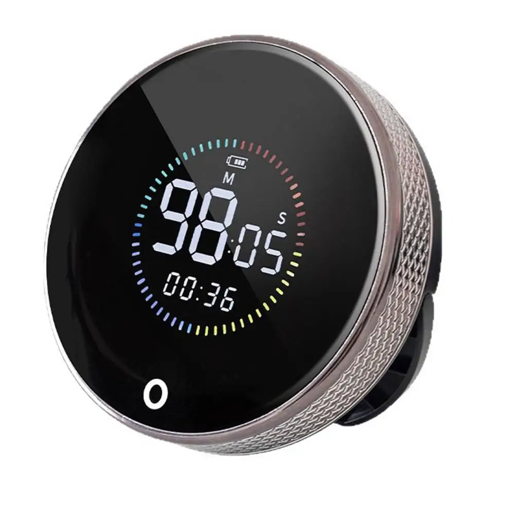 1PC Kitchen Timer USB Rechargeable Rotating Timer For Cooking Studying - One-Button Precision! Home Kitchen Time Tools