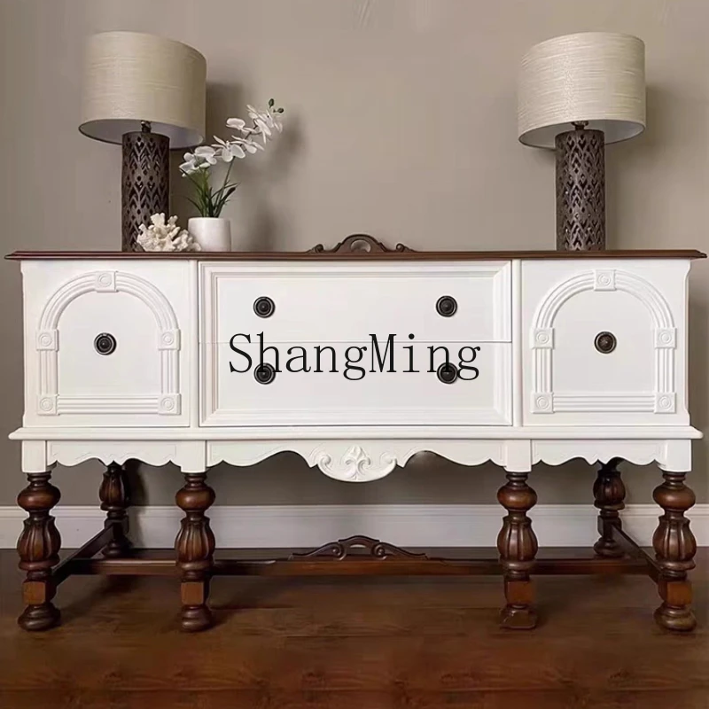 ZYY contrasting color solid wood porch cabinet, living room carved decorative cabinet, antique dining side cabinet 
ZYY contrasting color solid wood porch cabinet, living room carved decorative cabinet, antique dining side cabinet