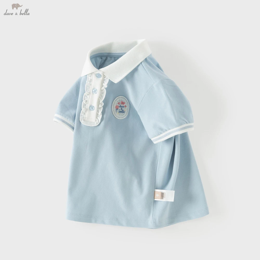 Dave Bella Girls Short Sleeve Polo Shirt Children Embroidery Summer T-shirt Kids Sweet Clothing Casual Tops DB2262441
Dave Bella Girls Short Sleeve Polo Shirt Children Embroidery Summer T-shirt Kids Sweet Clothing Casual Tops DB2262441