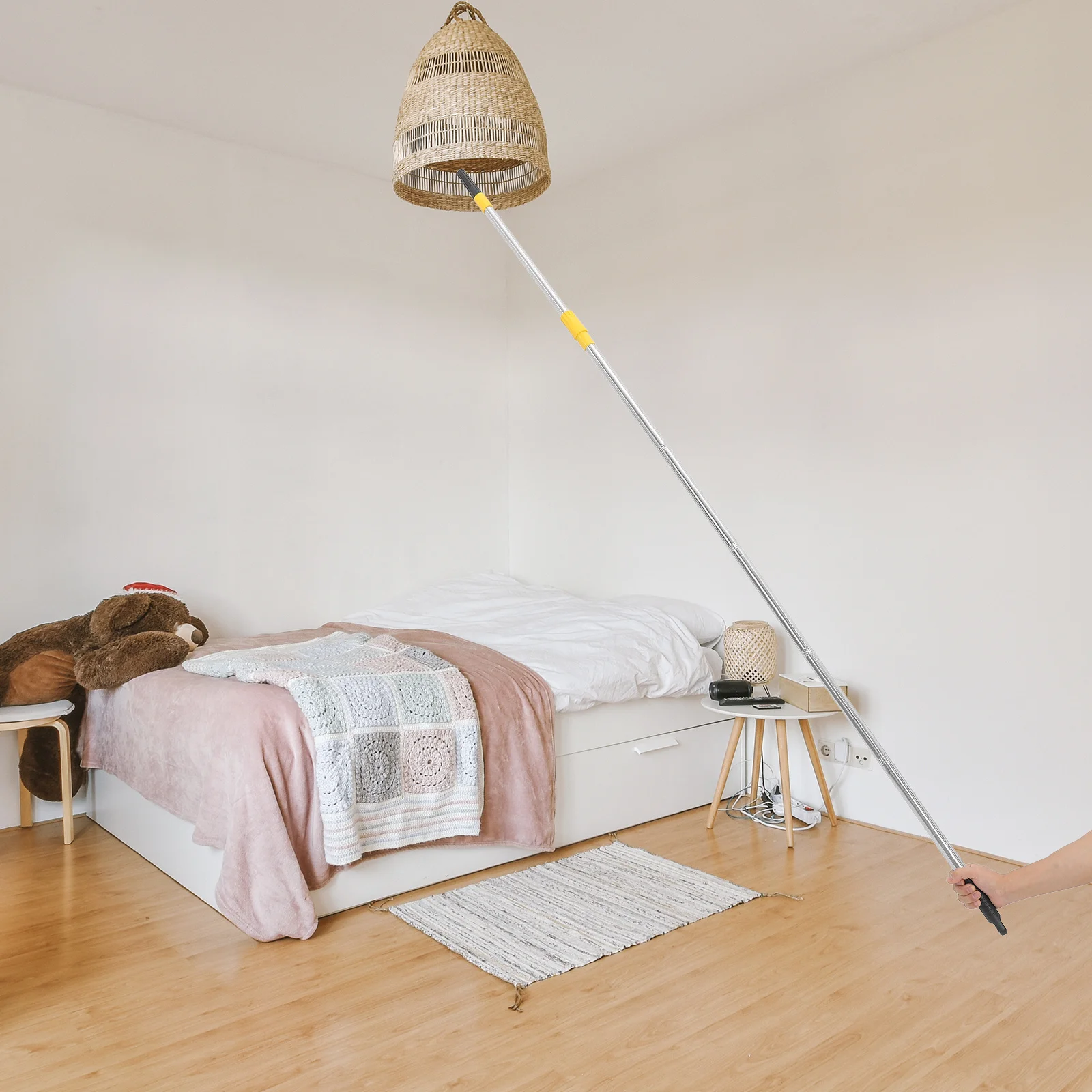 Прочный телескопический сменщик лампочек, легко удаляемый портативный инструмент для высокого потолка, сменщик лампочек для высоких потолок
Прочный телескопический сменщик лампочек, легко удаляемый портативный инструмент для высокого потолка, сменщик лампочек для высоких потолок