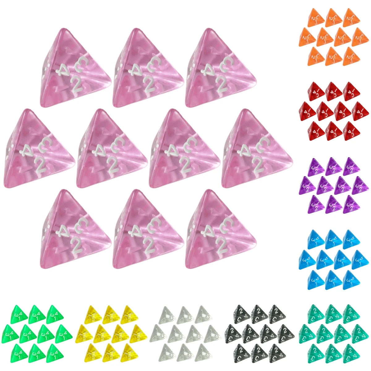 D4 Dice 10pcs Transparent Polyhedral DND Dice for Board Game Role Playing Game, Perfect Gift for DND Enthusiast
D4 Dice 10pcs Transparent Polyhedral DND Dice for Board Game Role Playing Game, Perfect Gift for DND Enthusiast