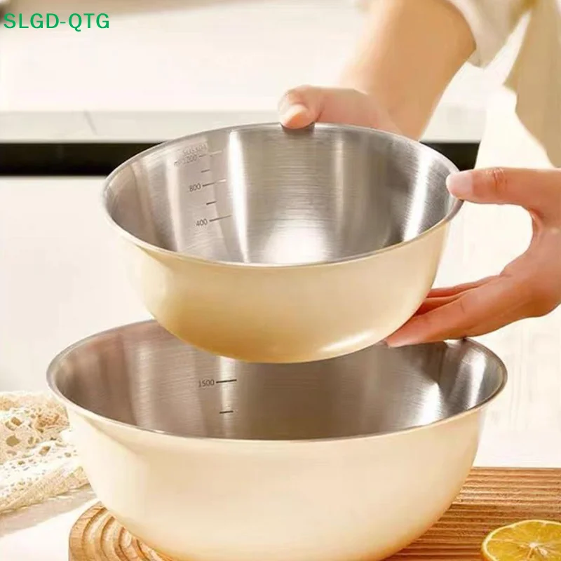 Stainless Steel Mixing Bowls With Measurements, Suitable For Home Use, For Mixing And Kneading, Salads, And Baking Salad Bowl
Stainless Steel Mixing Bowls With Measurements, Suitable For Home Use, For Mixing And Kneading, Salads, And Baking Salad Bowl