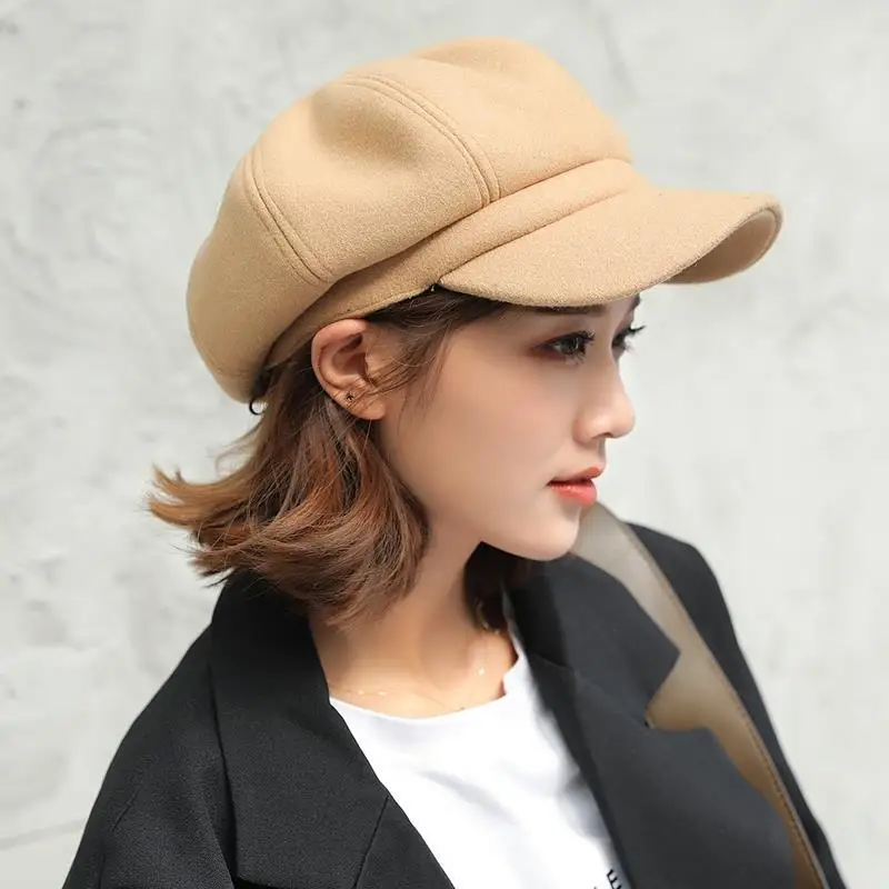 Solid-Color Warm Autumn/Winter Beret Artistic Korean Painter's Hat Stylish and Versatile Octagonal Hat Women's Vintage Hats
Solid-Color Warm Autumn/Winter Beret Artistic Korean Painter's Hat Stylish and Versatile Octagonal Hat Women's Vintage Hats