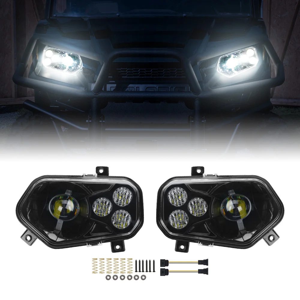 KEMIMOTO LED Front Headlights Compatible with Polaris Ranger 570 Full Size 2016-2024 Black Head Lamps Assembly with Angel Eye
KEMIMOTO LED Front Headlights Compatible with Polaris Ranger 570 Full Size 2016-2024 Black Head Lamps Assembly with Angel Eye