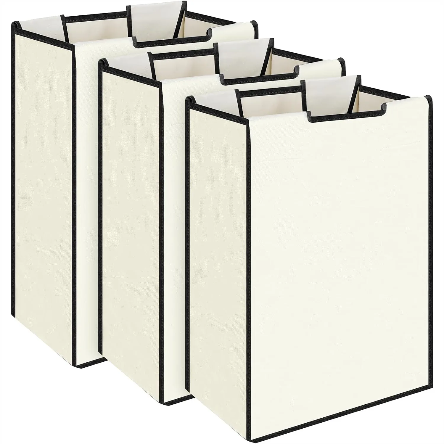 3 Pack Large Laundry Sorter Replacement Bags, 48L Waterproof Oxford Cloth Hamper Liners with Handles, Beige Square Shape for
3 Pack Large Laundry Sorter Replacement Bags, 48L Waterproof Oxford Cloth Hamper Liners with Handles, Beige Square Shape for
