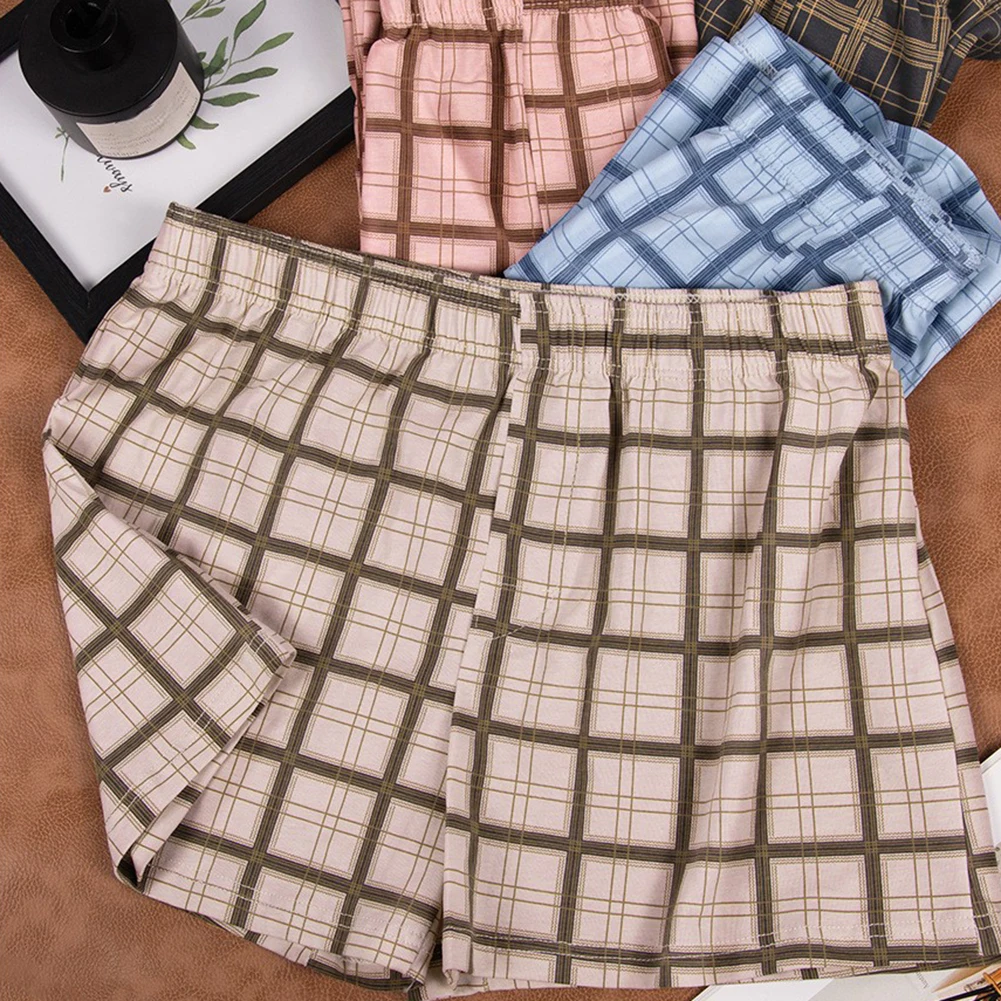 Men Plaid Striped Boxers Shorts Adult Underwear For Man Loose Comfortable Briefs Sleep Trunks Unisex Panties Men's Underpants
Men Plaid Striped Boxers Shorts Adult Underwear For Man Loose Comfortable Briefs Sleep Trunks Unisex Panties Men's Underpants