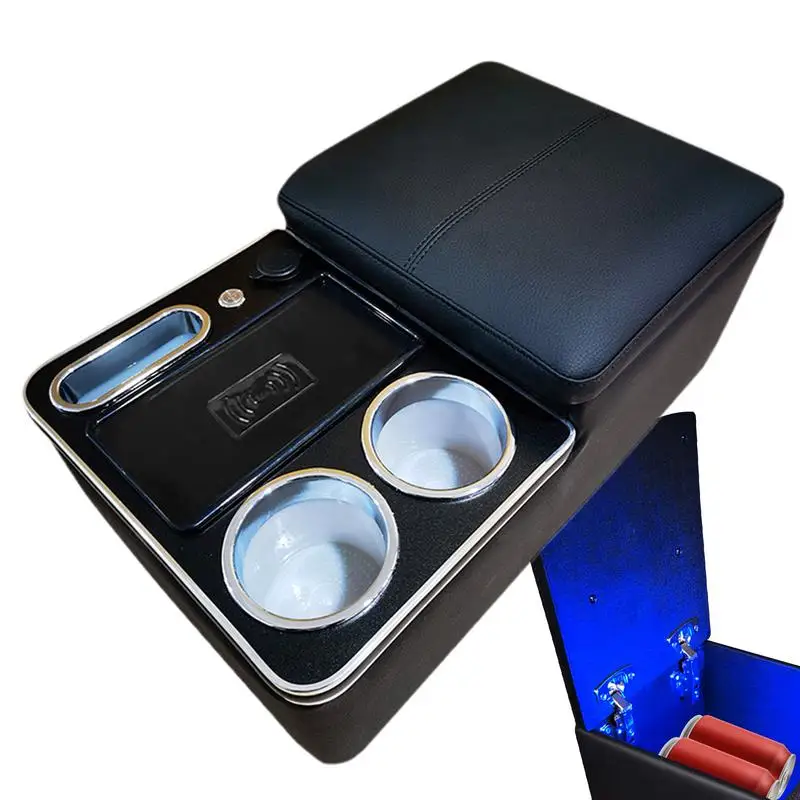 Car Console Organizer Multifunctional Truck Floor Organizer Car Rear Bench Console Cup & Phone Holder Padded Top Lid Truck Seat
Car Console Organizer Multifunctional Truck Floor Organizer Car Rear Bench Console Cup & Phone Holder Padded Top Lid Truck Seat