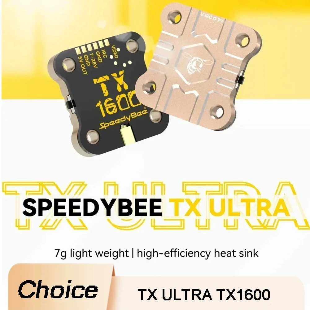 SpeedyBee TX ULTRA TX1600 5,8 ГГц 48 каналов 1,6 Вт FPV VTX Высокоэффективный радиатор 2-6S LIPO 20X20 мм для FPV дронов дальнего действия
SpeedyBee TX ULTRA TX1600 5,8 ГГц 48 каналов 1,6 Вт FPV VTX Высокоэффективный радиатор 2-6S LIPO 20X20 мм для FPV дронов дальнего действия