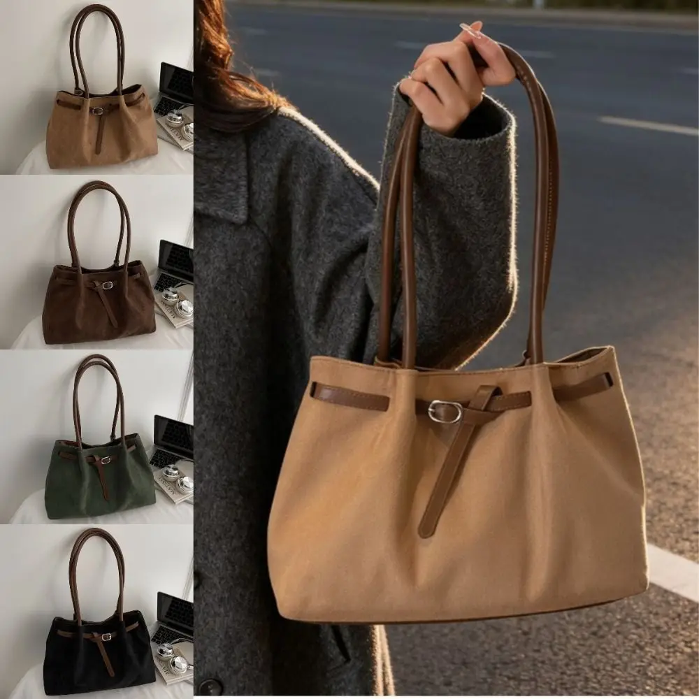Elegant Suede Shoulder Bag Large Capacity Retro Handbag Solid Color Available in 4 Colors Commuting Tote Bag School/Travel/Work
Elegant Suede Shoulder Bag Large Capacity Retro Handbag Solid Color Available in 4 Colors Commuting Tote Bag School/Travel/Work