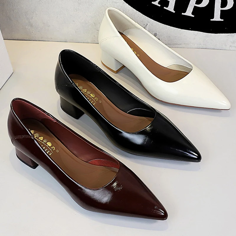 BIGTREE Shoes Women Pumps chunky heel Ladies shoes Pointed tip Commute Women Mid-heel shoes Comfort Lady Fashion Office shoes
BIGTREE Shoes Women Pumps chunky heel Ladies shoes Pointed tip Commute Women Mid-heel shoes Comfort Lady Fashion Office shoes