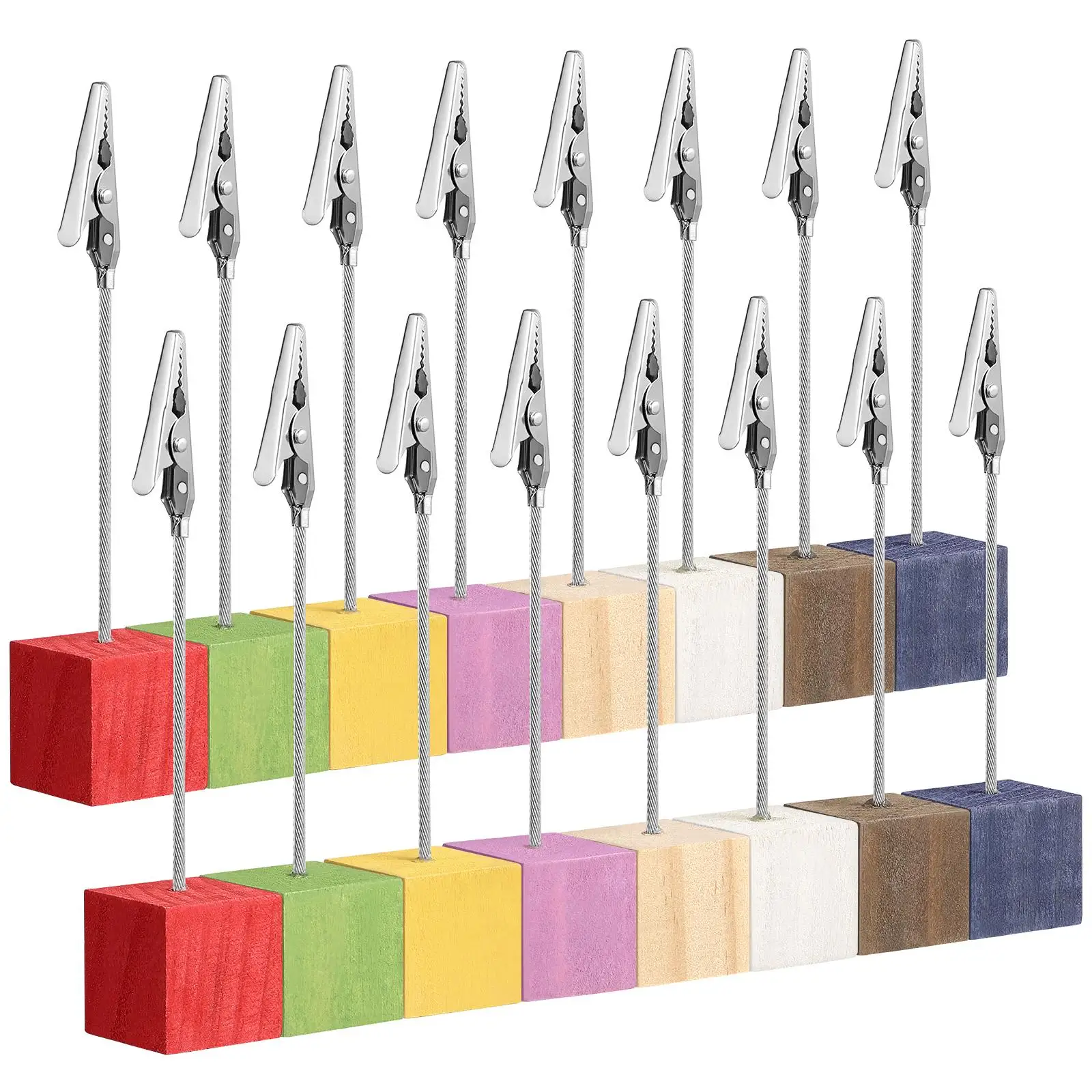 16 Pcs Solid Wood Holders Memo Stand Photo Clips Name Card Table Number Bracket Office Party Accessories
16 Pcs Solid Wood Holders Memo Stand Photo Clips Name Card Table Number Bracket Office Party Accessories