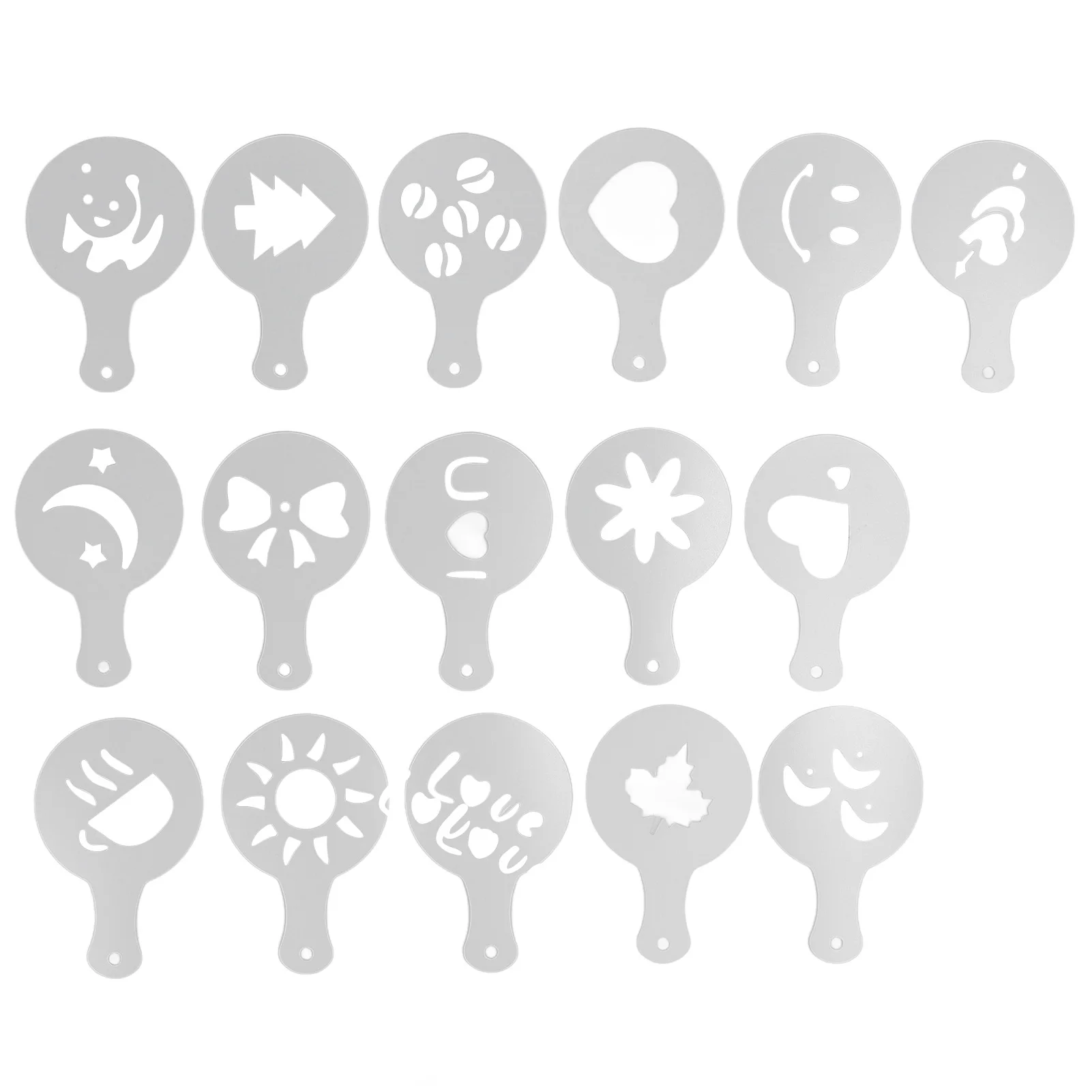 16Pcs Coffee Stencils Template Coffee Decoration Stencils Multipurpose Cake Decorating Stencils DIY Coffee Cake Making Tools
16Pcs Coffee Stencils Template Coffee Decoration Stencils Multipurpose Cake Decorating Stencils DIY Coffee Cake Making Tools