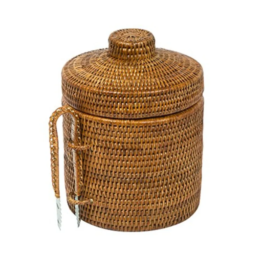 La Jolla Rattan Ice Bucket with Ice Tongs Honey Brown
La Jolla Rattan Ice Bucket with Ice Tongs Honey Brown