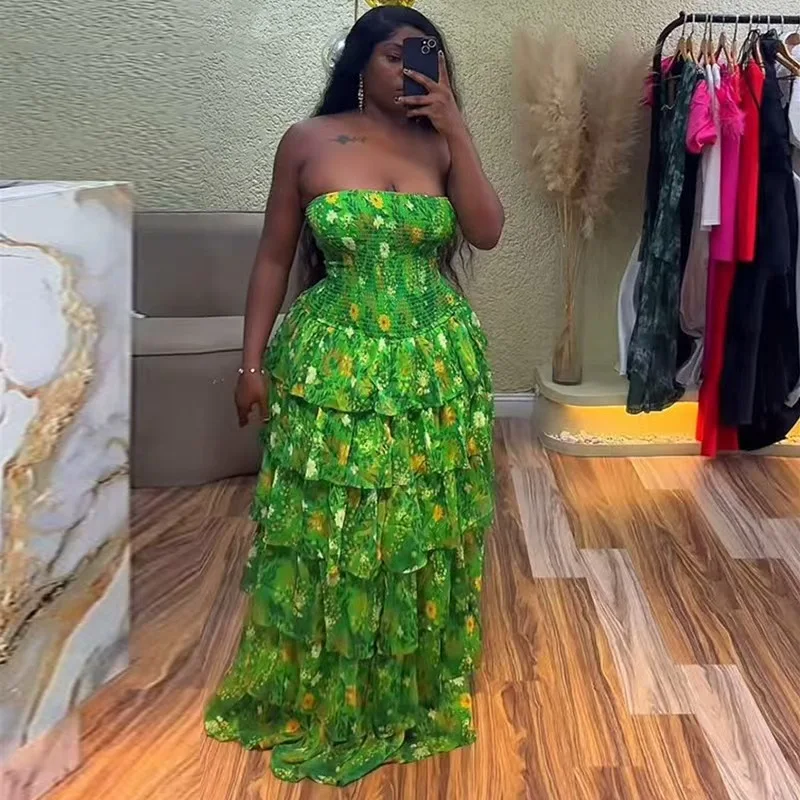 Faionable Printed Cake Dr High Waist A-Line Skirt Long Gown Svel Floral Lace Trim Multi-Layered Evening Dr
Faionable Printed Cake Dr High Waist A-Line Skirt Long Gown Svel Floral Lace Trim Multi-Layered Evening Dr