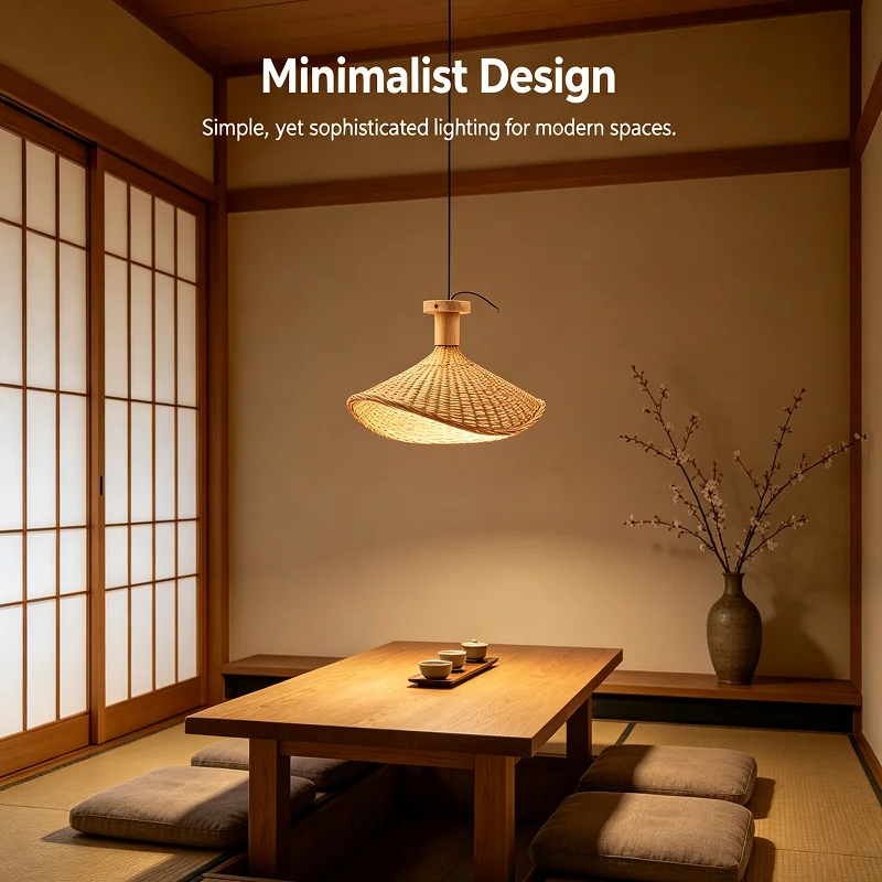 Wabi Sabi Japanese Style Bamboo Hanging Lamp Retro Wicker Chandelier Warm Light Fixture for Living Room Bedroom Loft Home Decor
Wabi Sabi Japanese Style Bamboo Hanging Lamp Retro Wicker Chandelier Warm Light Fixture for Living Room Bedroom Loft Home Decor
