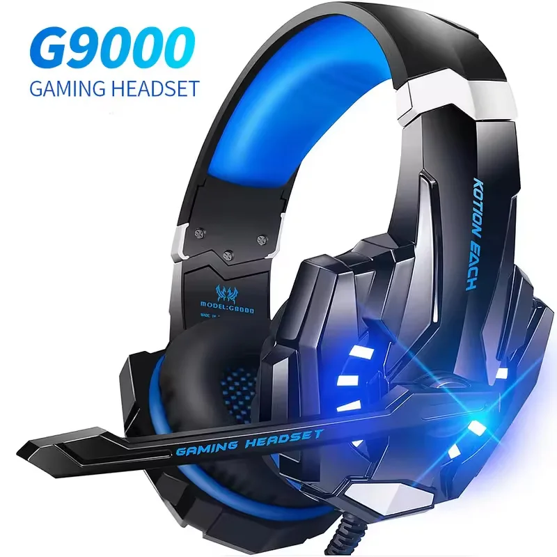 G9000 Игровая гарнитура Накладные проводные наушники Регулируемые басы Стерео светодиодный светильник Наушники с микрофоном для ноутбука Настольная гарнитура PS5
G9000 Игровая гарнитура Накладные проводные наушники Регулируемые басы Стерео светодиодный светильник Наушники с микрофоном для ноутбука Настольная гарнитура PS5