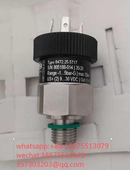 For Trafag 8472.25.5717 pressure sensor -1...5bar-G9-30VDC4-20mA 1 Piece
For Trafag 8472.25.5717 pressure sensor -1...5bar-G9-30VDC4-20mA 1 Piece