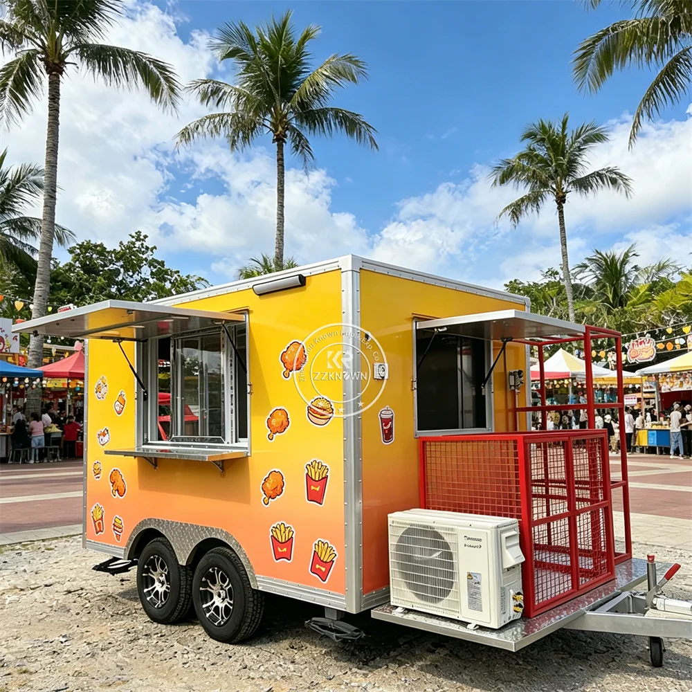 Concession Coffee Dessert Mobile Kitchen Trailer Fast Food Truck Ice Cream Cart Street Catering Mobile Food Trailer with Kitchen
Concession Coffee Dessert Mobile Kitchen Trailer Fast Food Truck Ice Cream Cart Street Catering Mobile Food Trailer with Kitchen