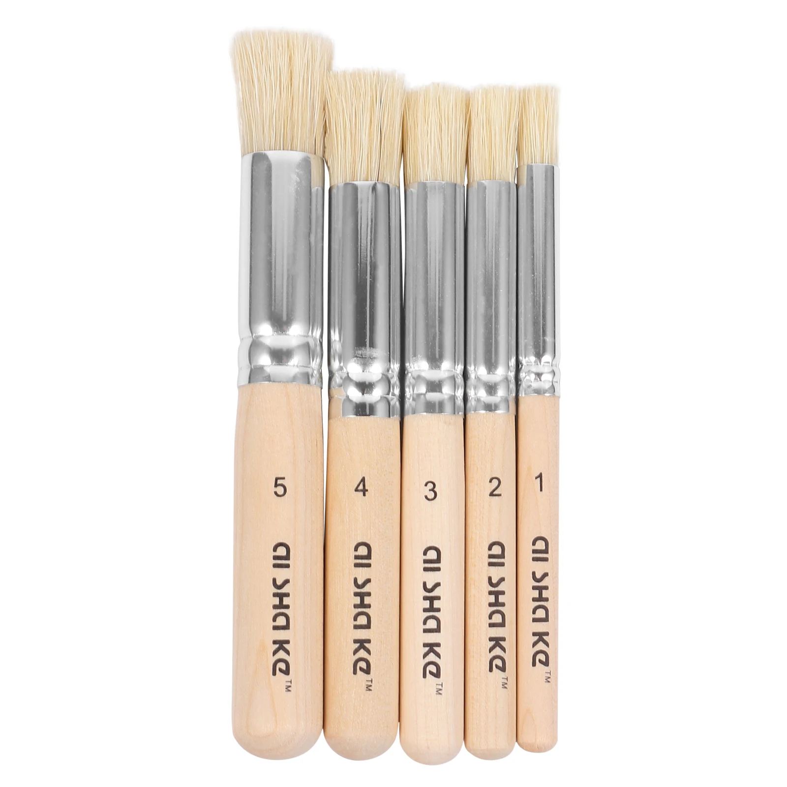5pcs Oil Painting Brushes Wood Handle Natural Bristle Aluminum Tube Stencil Art Supplies Versatile Sizes for Painting Projects
5pcs Oil Painting Brushes Wood Handle Natural Bristle Aluminum Tube Stencil Art Supplies Versatile Sizes for Painting Projects