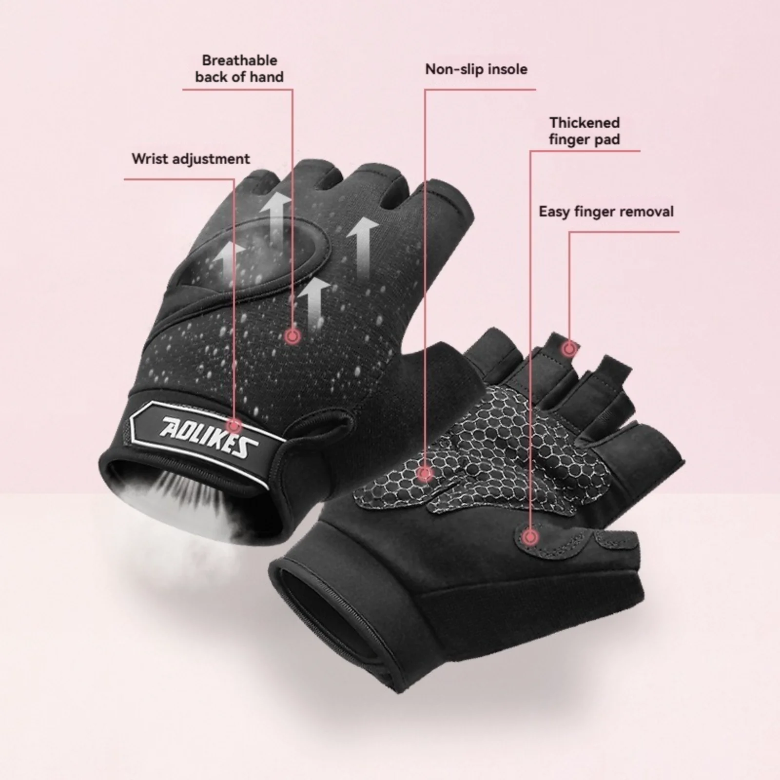 1 Pair Sports Cycling Gloves Gym Fitness Pull Up Anti-slip Breathable Half Finger Gloves for Crossfit Weight Lifting Training
1 Pair Sports Cycling Gloves Gym Fitness Pull Up Anti-slip Breathable Half Finger Gloves for Crossfit Weight Lifting Training
