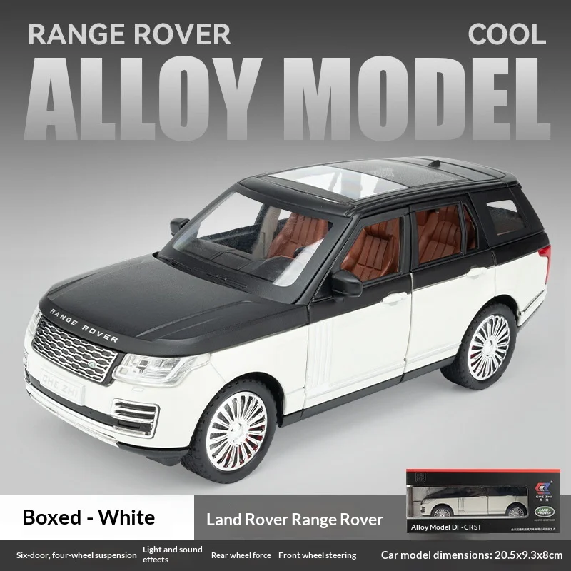 1:24 Land Rover Range Rover Suv модель автомобиля, имитация звука и света, откатный автомобиль из сплава, коллекция украшений, игрушечный автомобиль для мальчика, подарки
1:24 Land Rover Range Rover Suv модель автомобиля, имитация звука и света, откатный автомобиль из сплава, коллекция украшений, игрушечный автомобиль для мальчика, подарки