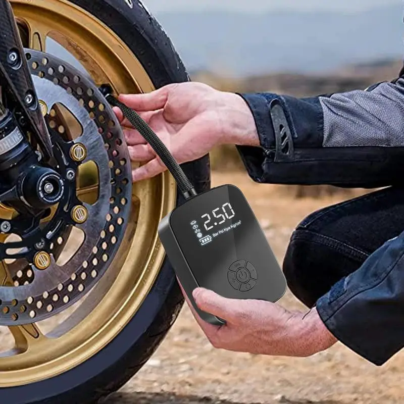 Tire Inflator Portable Cordless Air Compressor Motorcycle Tire Inflator Air Pump with Light and LED Display for Balls Balloons
Tire Inflator Portable Cordless Air Compressor Motorcycle Tire Inflator Air Pump with Light and LED Display for Balls Balloons