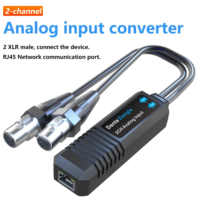 2 Independent Card Faucet Input, Turn To Dante Output Dante 2Ch Analog Input Dongle Converter
2 Independent Card Faucet Input, Turn To Dante Output Dante 2Ch Analog Input Dongle Converter