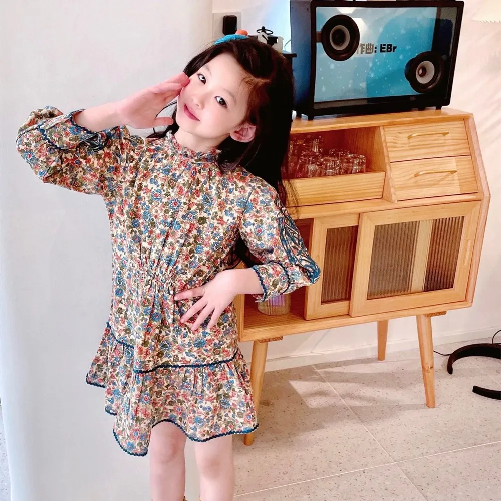 kids girls clothes autumn girls dresses French style Long sleeves Vintage printed embroidered dress
kids girls clothes autumn girls dresses French style Long sleeves Vintage printed embroidered dress