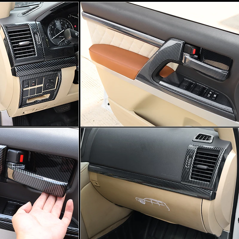 For 2008-2021 Land Cruiser 200 LC200 Interior Design Accessories Upgrade Decorative Car Door Carbon Fiber Texture Handle Panel
For 2008-2021 Land Cruiser 200 LC200 Interior Design Accessories Upgrade Decorative Car Door Carbon Fiber Texture Handle Panel