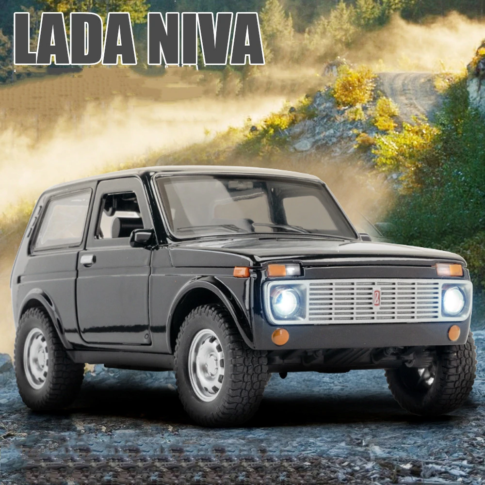 Scale 1:18 Russian LADA NIVA Off road Alloy Models Car Toy Diecasts Metal Diecast Sound and Light Car Toys For Children Vehicles
Scale 1:18 Russian LADA NIVA Off road Alloy Models Car Toy Diecasts Metal Diecast Sound and Light Car Toys For Children Vehicles