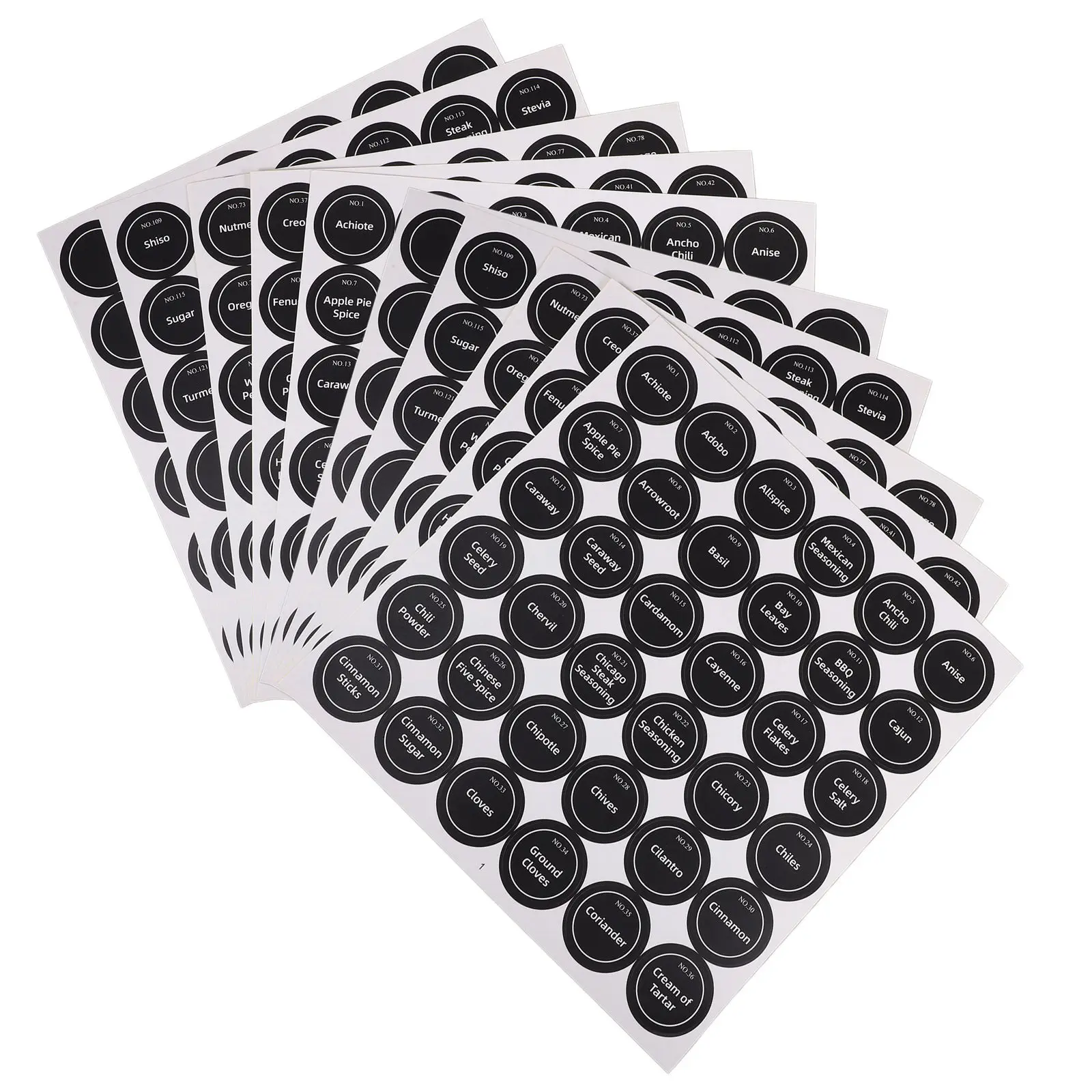 20 Sheets Waterproof Black Round Spice Jar Labels Preprinted English Stickers for Kitchen Seasoning Pantry Storage Household
20 Sheets Waterproof Black Round Spice Jar Labels Preprinted English Stickers for Kitchen Seasoning Pantry Storage Household