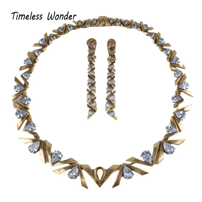 Timeless Wonder Fancy Zircon Geo Pave Necklace N Button Earrings for Women Designer Fine Jewelry Set Trendy Rare Classy Top 4612
Timeless Wonder Fancy Zircon Geo Pave Necklace N Button Earrings for Women Designer Fine Jewelry Set Trendy Rare Classy Top 4612