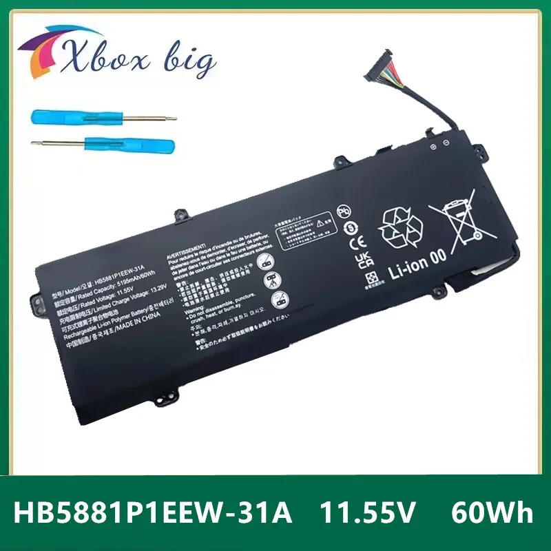 New HB5881P1EEW-31A 11.55V 60Wh Laptop Battery Notebook Battery for HONOR HGE-W56 HGE-W76 HGE-WX6 MagicBook FRI-F56 MagicBook
New HB5881P1EEW-31A 11.55V 60Wh Laptop Battery Notebook Battery for HONOR HGE-W56 HGE-W76 HGE-WX6 MagicBook FRI-F56 MagicBook