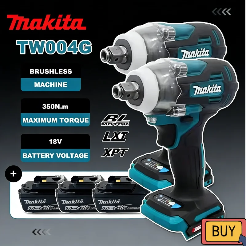 Makita TW004G 630N.m Brushless Screwdriver Machine Cordless Electric Screwdriver Rechargable Drill Driver 18V 20V Battery
Makita TW004G 630N.m Brushless Screwdriver Machine Cordless Electric Screwdriver Rechargable Drill Driver 18V 20V Battery