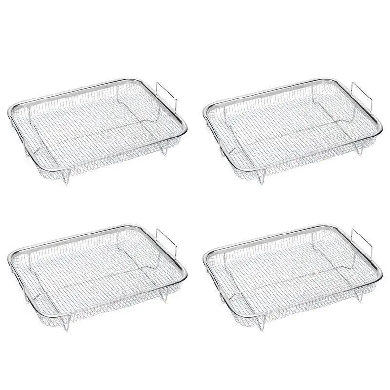 A74E-4Pcs Air Fryer Basket For Oven, Stainless Steel Grill Basket, Non-Stick Mesh Basket, Air Fryer Tray Wire Rack Basket
A74E-4Pcs Air Fryer Basket For Oven, Stainless Steel Grill Basket, Non-Stick Mesh Basket, Air Fryer Tray Wire Rack Basket