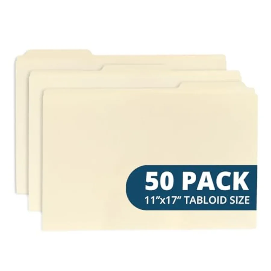 11x17 Folders for Blueprints, Plans, Drawings, and Construction, Manila 11x17 File Folders, Bulk 50 Pack
11x17 Folders for Blueprints, Plans, Drawings, and Construction, Manila 11x17 File Folders, Bulk 50 Pack