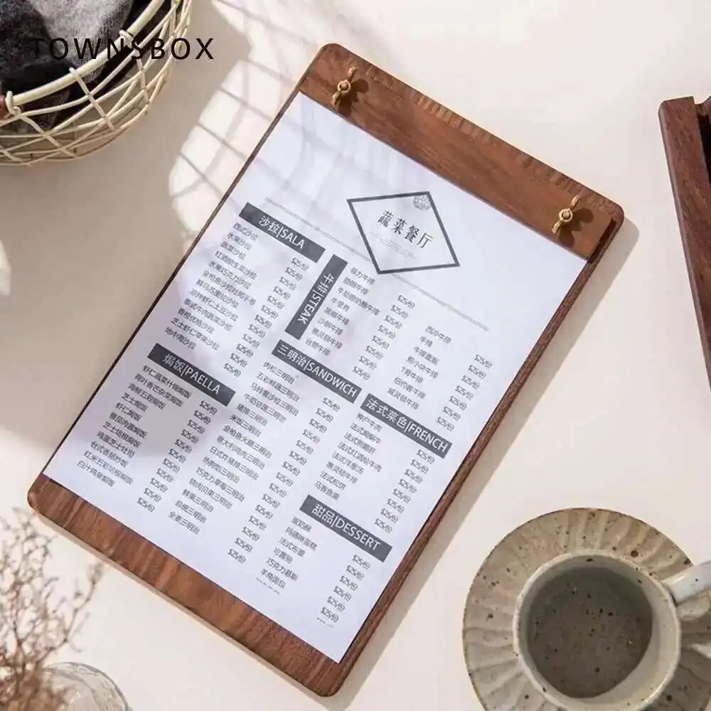 1pcs Black Walnut Brass Nail Coffee Writing Single Pad Restaurant Milk Tea Shop Menu Holder Stand Folder
1pcs Black Walnut Brass Nail Coffee Writing Single Pad Restaurant Milk Tea Shop Menu Holder Stand Folder